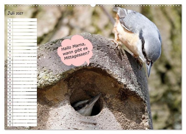 Produktbild: Wenn Tiere Sprechen k&ouml;nnten! Der lustige Spr&uuml;che Geburtstagskalender (Wandkalender 2027 DIN A2 quer), CALVENDO Monatskalender