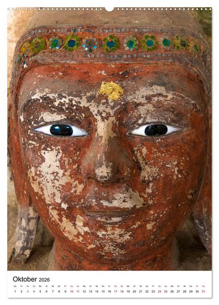 Produktbild: Buddhas im Gl&uuml;ck (hochwertiger Premium Wandkalender 2026 DIN A2 hoch), Kunstdruck in Hochglanz