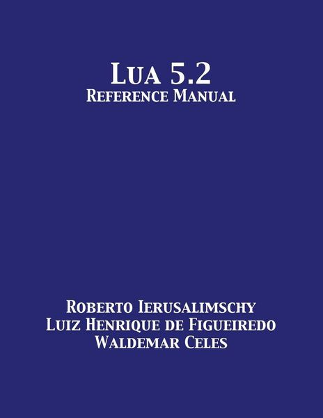 Produktbild: Lua 5.2 Reference Manual