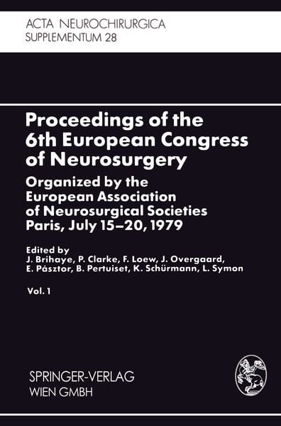 Produktbild: Proceedings of the 6th European Congress of Neurosurgery
