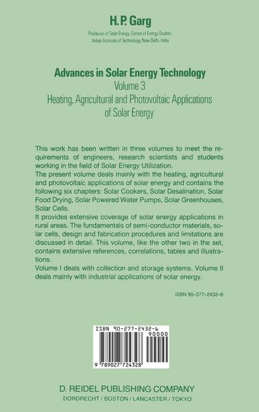 Produktbild: Advances in Solar Energy Technology