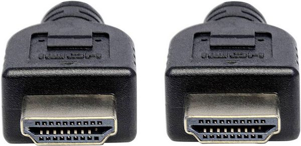 Produktbild: Manhattan HDMI Anschlusskabel HDMI-A Stecker, HDMI-A Stecker 7.50 m Schwarz 353960 4K UHD, UL-zertifiziert HDMI-Kabel