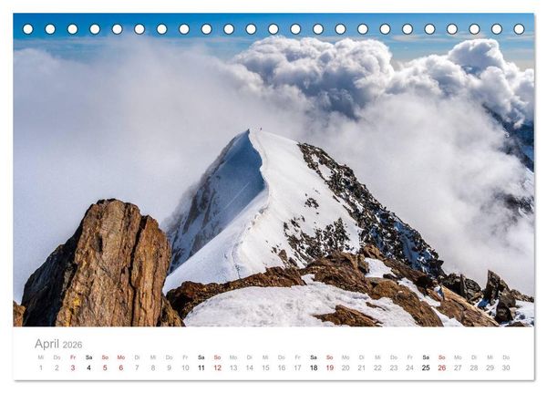 Produktbild: Walliser Alpen &ndash; Europas &raquo;kleiner&laquo; Himalaya (Tischkalender 2026 DIN A5 quer), CALVENDO Monatskalender