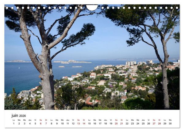 Produktbild: Marseille C&ocirc;te et Corniche (Calendrier mural 2026 DIN A4 vertical), CALVENDO calendrier mensuel
