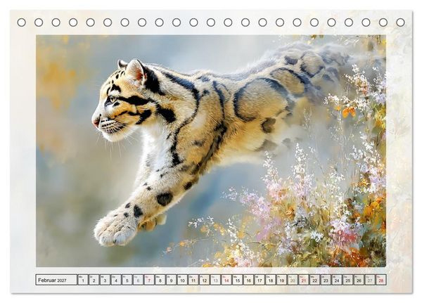 Produktbild: Nebelparder. Zuhause im dichten Regenwald (Tischkalender 2027 DIN A5 quer), CALVENDO Monatskalender