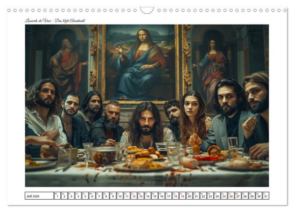 Produktbild: Alte Meister auf Zeitreise (Wandkalender 2026 DIN A3 quer), CALVENDO Monatskalender