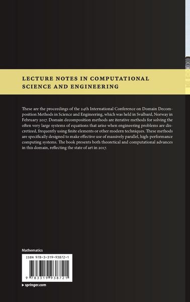 Produktbild: Domain Decomposition Methods in Science and Engineering XXIV