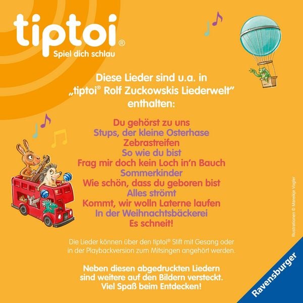 Produktbild: tiptoi&reg; Liederb&uuml;cher - Rolf Zuckowskis Liederwelt