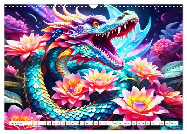 Produktbild: Gardiens mystiques (Calendrier mural 2026 DIN A3 vertical), CALVENDO calendrier mensuel