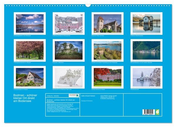 Produktbild: Bodman - sch&ouml;ner kleiner Ort direkt am Bodensee (Wandkalender 2026 DIN A2 quer), CALVENDO Monatskalender