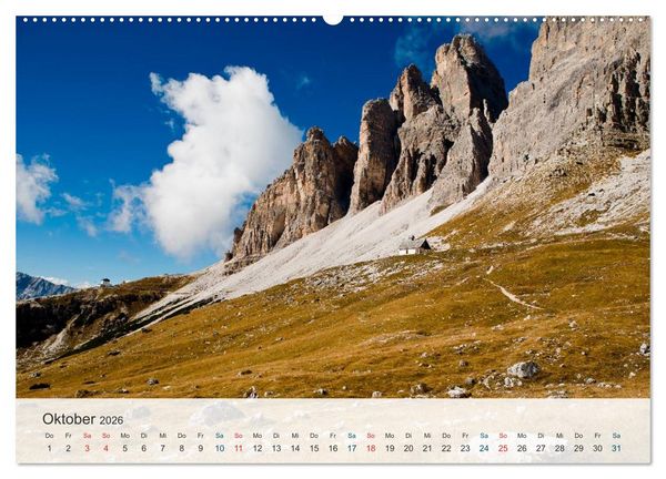 Produktbild: Dolomiten - Rundreise um Drei Zinnen (Wandkalender 2026 DIN A2 quer), CALVENDO Monatskalender