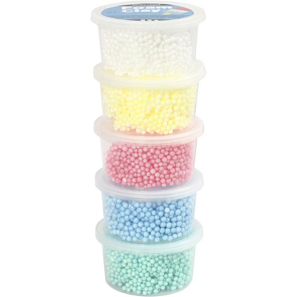Produktbild: Creativ Company Foam Clay Extra Large, sortierte Farben, 5x25 g