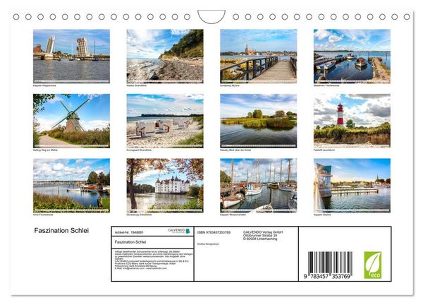Produktbild: Faszination Schlei (Wandkalender 2026 DIN A4 quer), CALVENDO Monatskalender