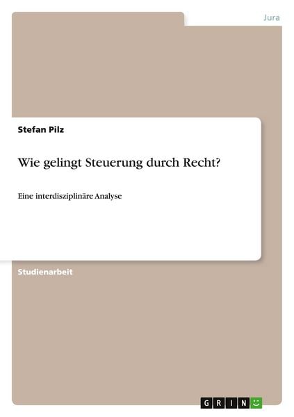 Produktbild: Wie gelingt Steuerung durch Recht?