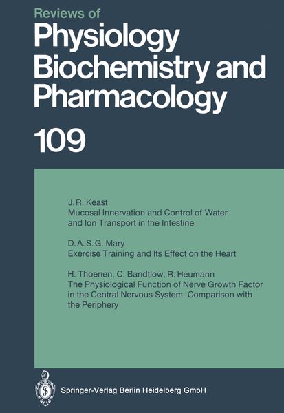 Produktbild: Reviews of Physiology, Biochemistry and Pharmacology