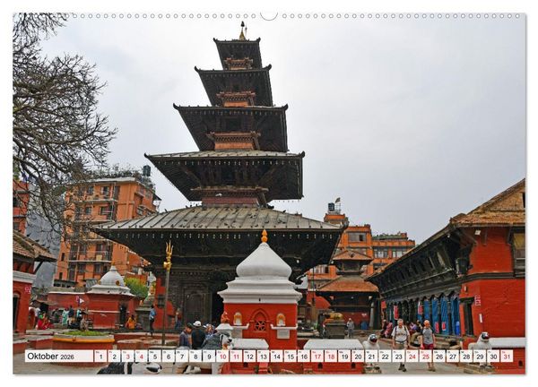 Produktbild: LALITPUR, die alte K&ouml;nigsstadt (hochwertiger Premium Wandkalender 2026 DIN A2 quer), Kunstdruck in Hochglanz