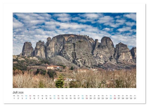 Produktbild: Meteora - Dem Himmel so nah (Wandkalender 2026 DIN A2 quer), CALVENDO Monatskalender