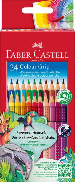 Faber-Castell Buntstifte Colour Grip, 24er Set