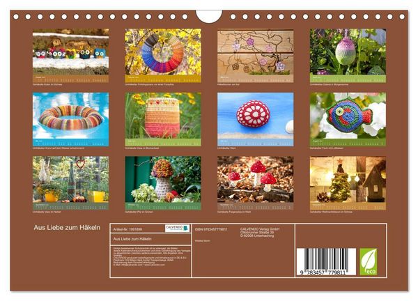 Produktbild: Aus Liebe zum H&auml;keln (Wandkalender 2026 DIN A4 quer), CALVENDO Monatskalender