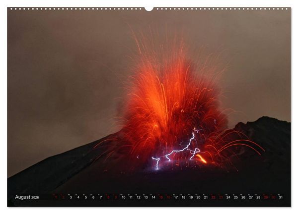 Produktbild: Vulkane - Magma, Lava, Eruptionen (hochwertiger Premium Wandkalender 2026 DIN A2 quer), Kunstdruck in Hochglanz
