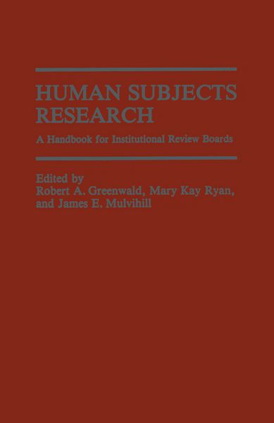 Produktbild: Human Subjects Research