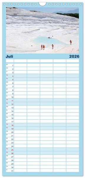 Produktbild: Familienplaner 2026 - Sommer an der T&uuml;rkischen &Auml;g&auml;is mit 5 Spalten (Wandkalender, 21 x 45 cm) CALVENDO