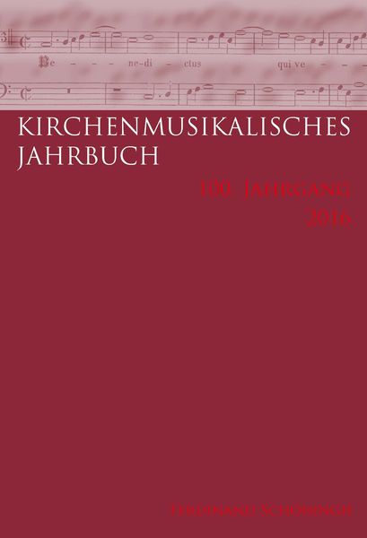 Produktbild: Kirchenmusikalisches Jahrbuch - 100. Jahrgang 2016