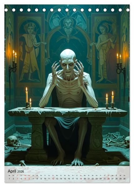 Produktbild: Monster der Literaturgeschichte (Tischkalender 2026 DIN A5 hoch), CALVENDO Monatskalender