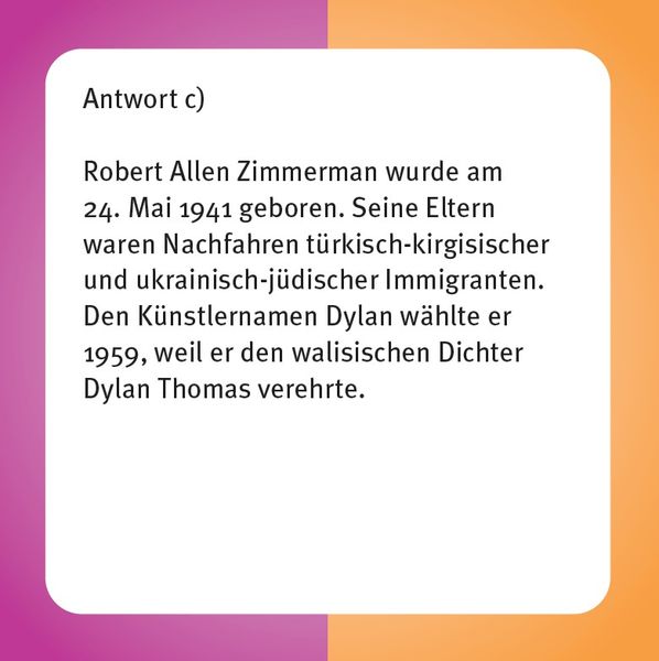 Produktbild: Das Bob Dylan-Quiz