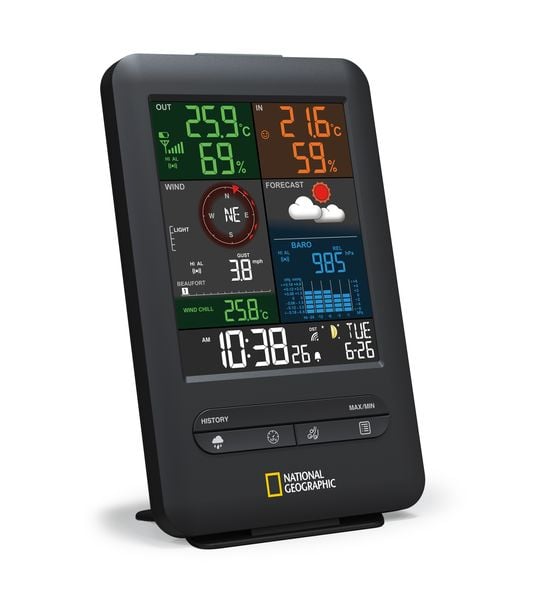 Produktbild: National Geographic 9080500 - Wetterstation 5in1 Color-Display Funk mit Multisensor
