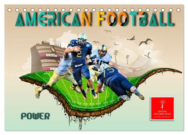 Produktbild: American Football - Power (Tischkalender 2026 DIN A5 quer), CALVENDO Monatskalender