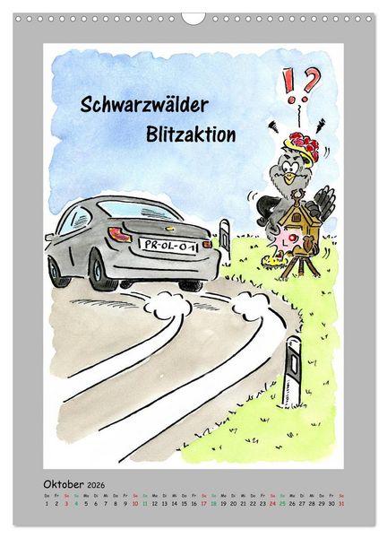 Produktbild: HarryKuckuck - Der Schwarzwald ruft (Wandkalender 2026 DIN A3 hoch), CALVENDO Monatskalender
