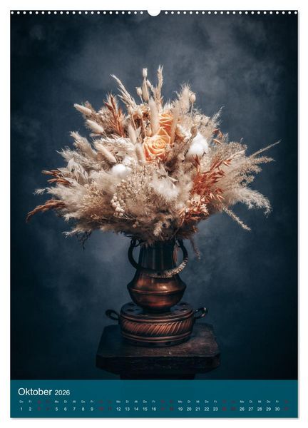 Produktbild: Trockenblumen Bouquet (hochwertiger Premium Wandkalender 2026 DIN A2 hoch), Kunstdruck in Hochglanz
