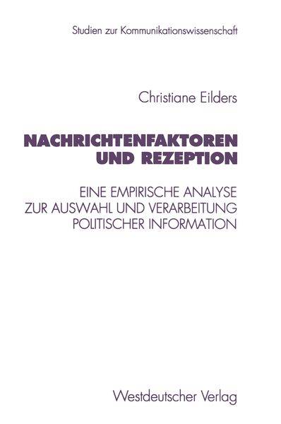 Produktbild: Nachrichtenfaktoren und Rezeption