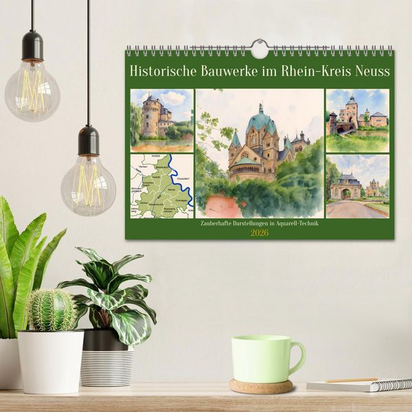 Produktbild: Historische Bauwerke im Rhein-Kreis Neuss (Wandkalender 2026 DIN A4 quer), CALVENDO Monatskalender