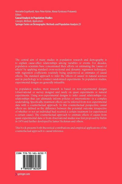 Produktbild: Causal Analysis in Population Studies