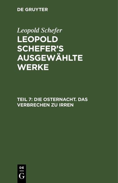 Produktbild: Die Osternacht. Das Verbrechen zu irren