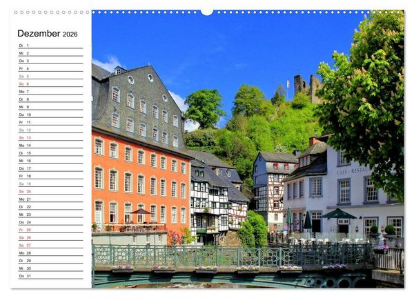 Produktbild: Eine Perle in der Eifel - Monschau (Wandkalender 2026 DIN A2 quer), CALVENDO Monatskalender