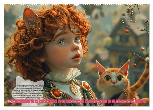 Produktbild: Der kleine Katzenprinz (hochwertiger Premium Wandkalender 2026 DIN A2 quer), Kunstdruck in Hochglanz