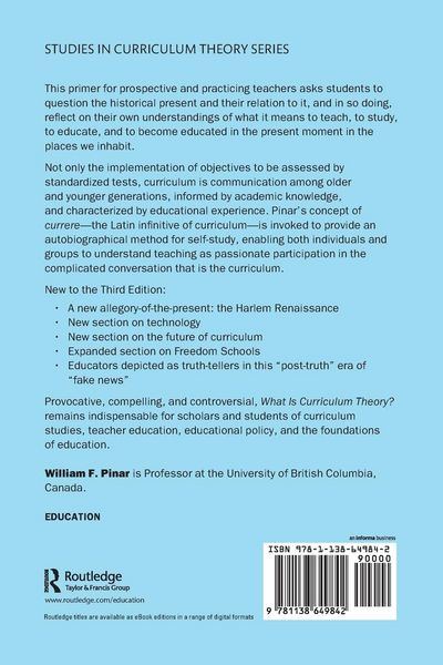 Produktbild: What Is Curriculum Theory?