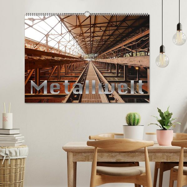 Produktbild: Metallwelt (Wandkalender 2027 DIN A2 quer), CALVENDO Monatskalender