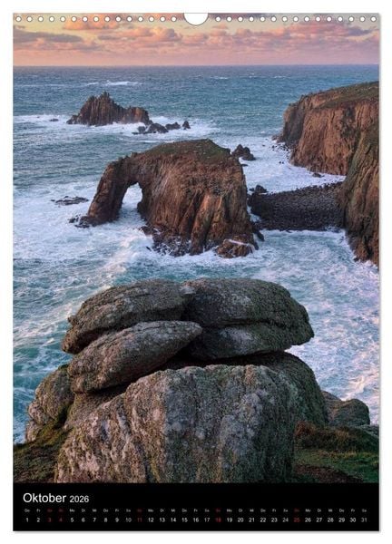 Produktbild: Cornwall - Die Sch&ouml;nheit der K&uuml;ste (Wandkalender 2026 DIN A3 hoch), CALVENDO Monatskalender