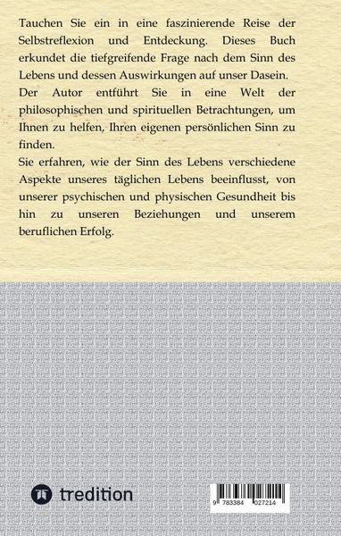 Produktbild: Der Sinn des Lebens und seine Folgen