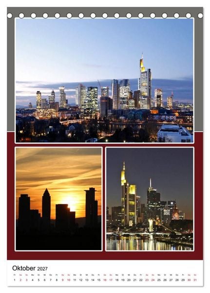 Produktbild: Frankfurt am Main und die sch&ouml;nsten Stadtteilen (Tischkalender 2027 DIN A5 hoch), CALVENDO Monatskalender