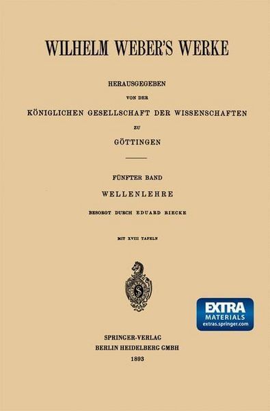 Produktbild: Wilhelm Weber's Werke