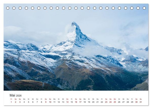 Produktbild: Schweiz - Faszination Natur (Tischkalender 2026 DIN A5 quer), CALVENDO Monatskalender