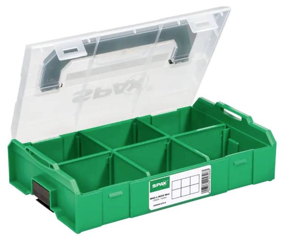 Produktbild: SPAX Sortimentskoffer (L x B x H) 275 x 155 x 65mm Anzahl F&auml;cher: 6 Inhalt 1St.