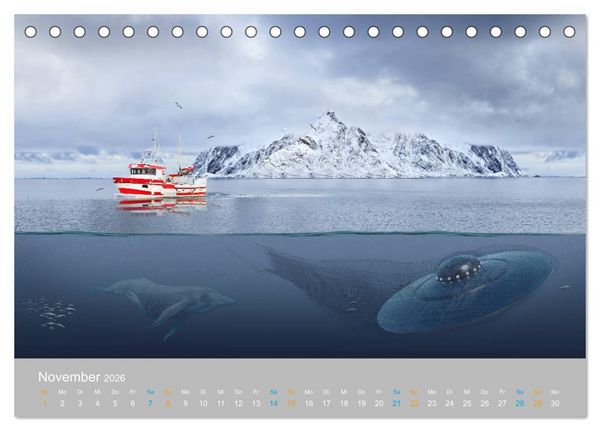 Produktbild: Fantastisch und surreal - unbekannte Flugobjekte (Tischkalender 2026 DIN A5 quer), CALVENDO Monatskalender