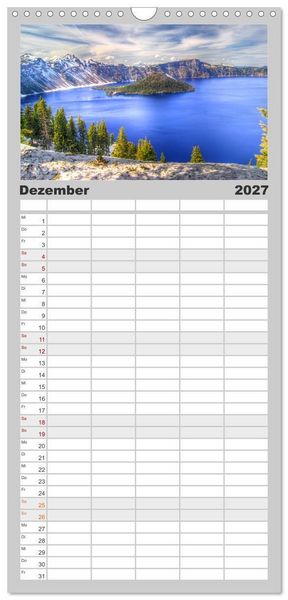 Produktbild: Familienplaner 2027 - Magische Wunderwelten der Natur mit 5 Spalten (Wandkalender, 21 x 45 cm) CALVENDO