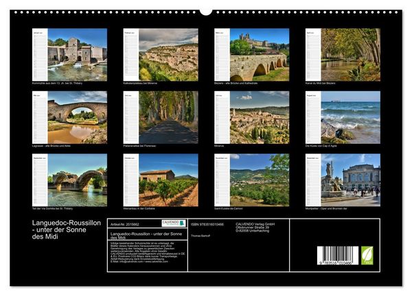 Produktbild: Languedoc-Roussillon - unter der Sonne des Midi (hochwertiger Premium Wandkalender 2026 DIN A2 quer), Kunstdruck in Hochglanz